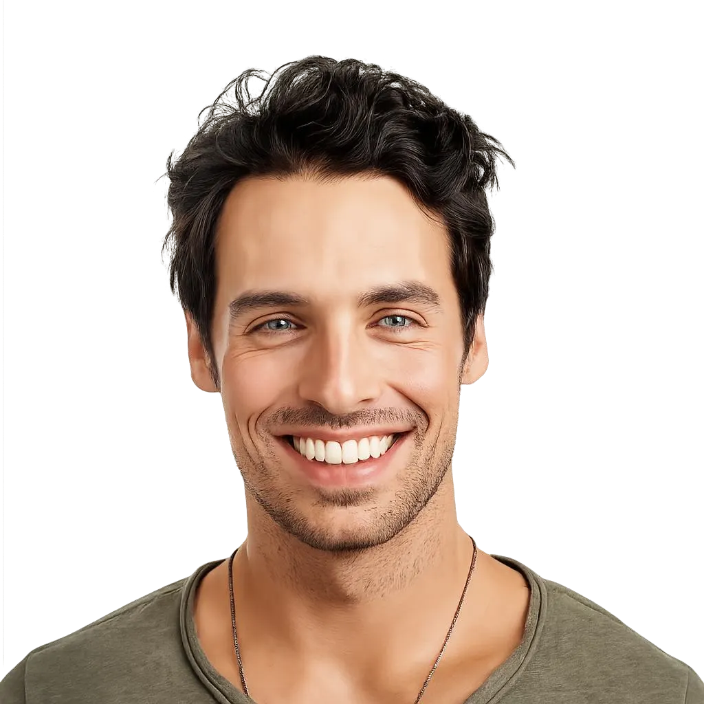 A man smiling, shown from the shoulders up, with a full head of hair