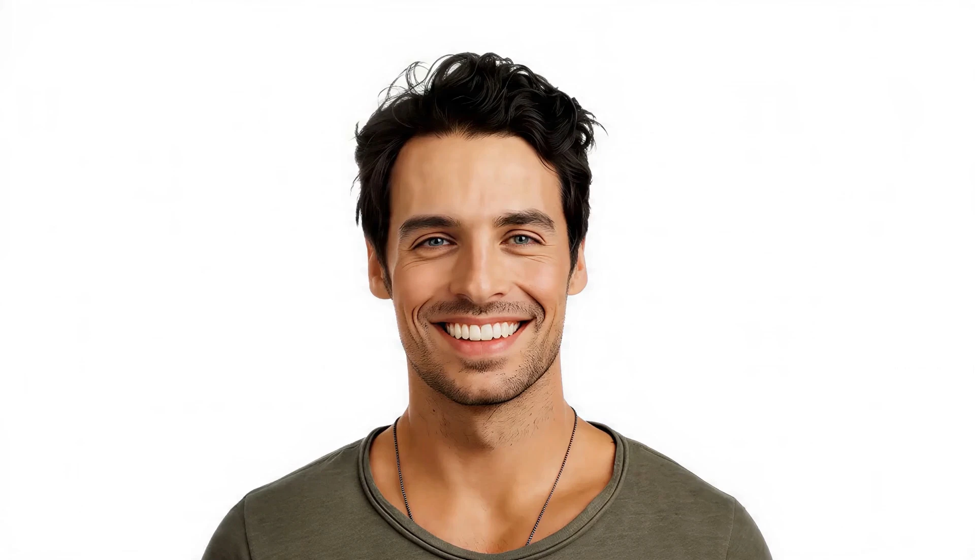 A man smiling, shown from the shoulders up, with a full head of hair